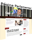 página pessoal do senador