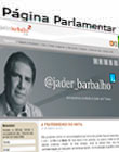 página pessoal do senador