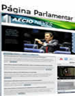 página pessoal do senador