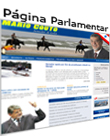 página pessoal do senador