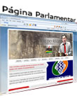 página pessoal do senador