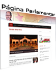 página pessoal do senador