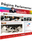 página pessoal da senadora