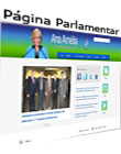 página pessoal da senadora