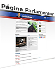 página pessoal do senador
