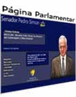 página pessoal do senador