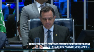 Pacheco diz que história do Senado se confunde com a trajetória do Brasil